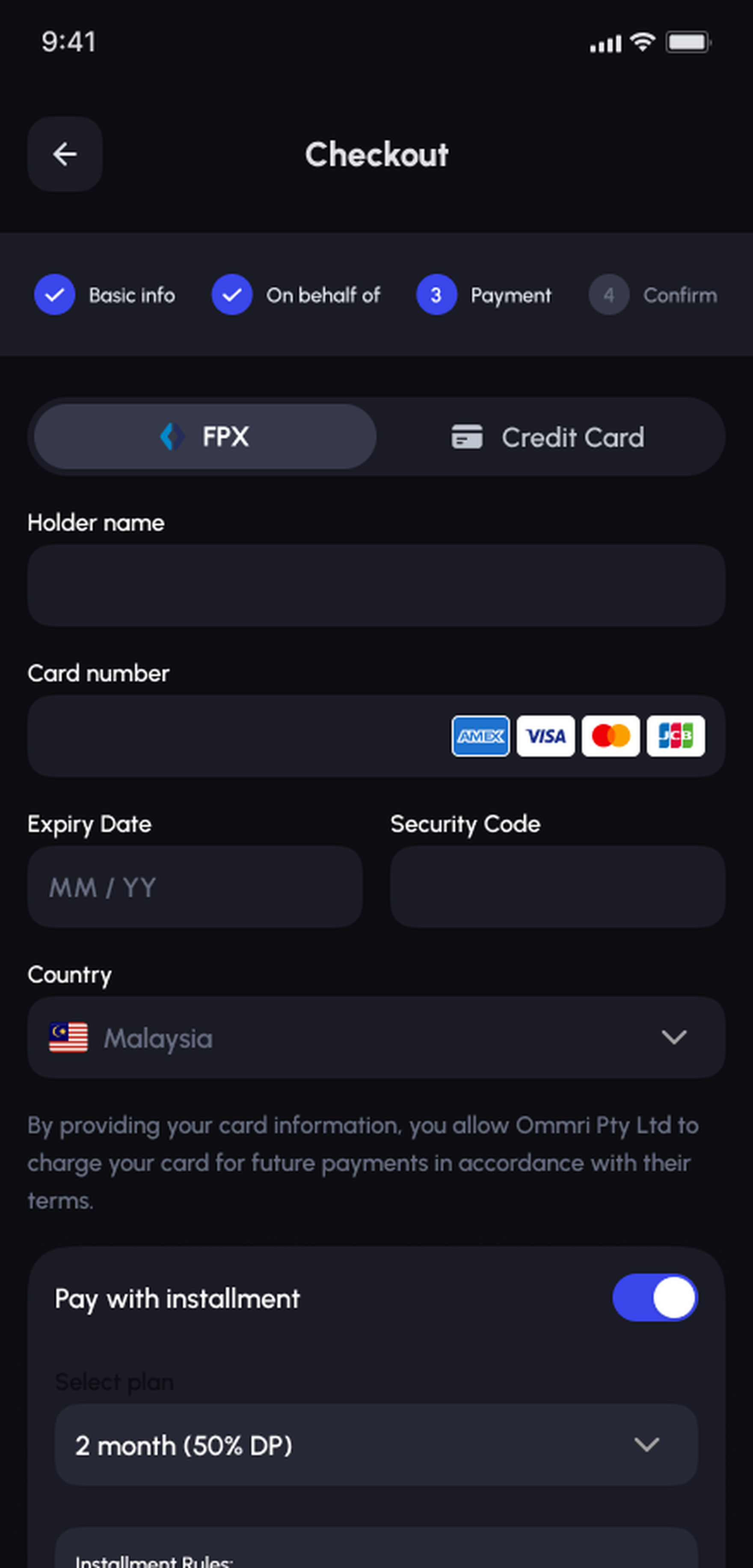 Ommri Badal Umrah installment payment schedule breakdown