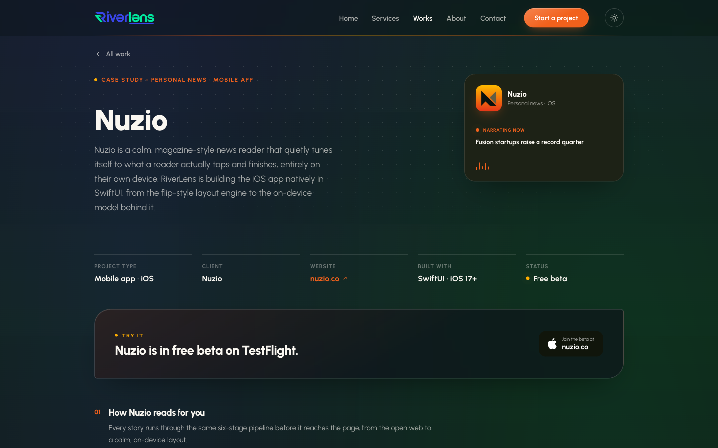 Nuzio case study page
